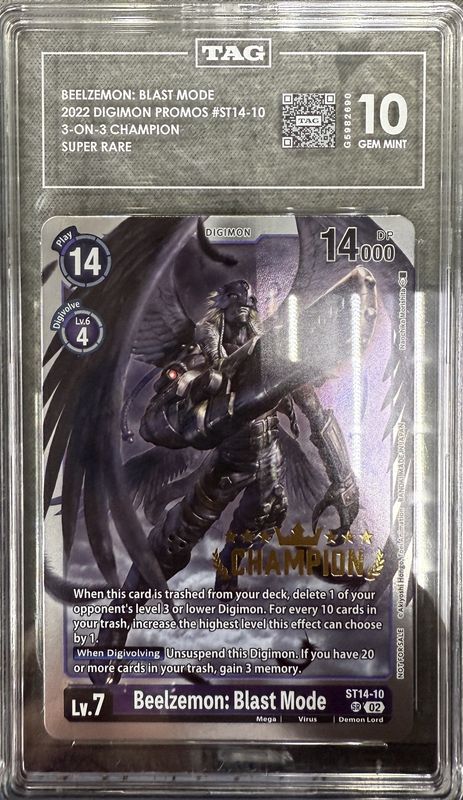 TAG 10 -  Beelzemon: Blast Mode 2022 Digimon Promos #ST14-10 3-on-3 Champion Super Rare [G5982690]