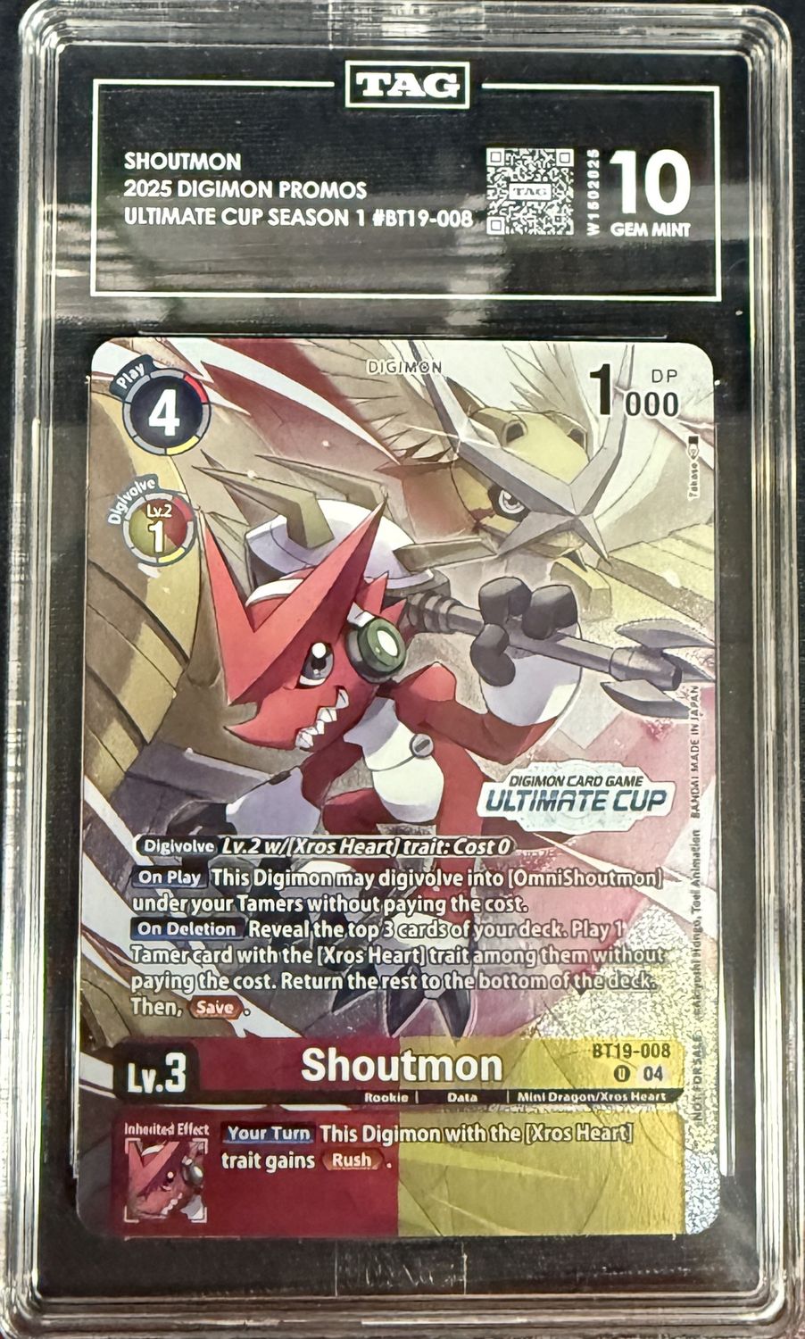TAG 10 - Shoutmpn 2025 Digimon Promos Ultimate Cup Season 1 #BT19-008 [W1502825]