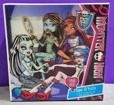 NEW Monster High Super 3D Puzzle 150 Pieces 12"×18" Lenticular Box Toys Dolls