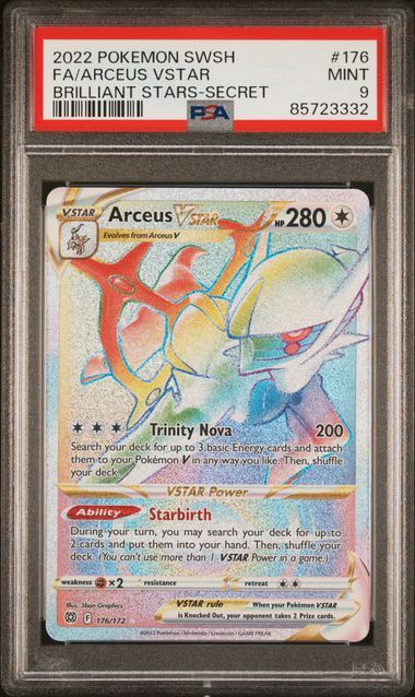 PSA 9 - 2022 Pokemon SWSH FA/Arceus VSTAR Brilliant Stars-Secret - #176 - [85723332]