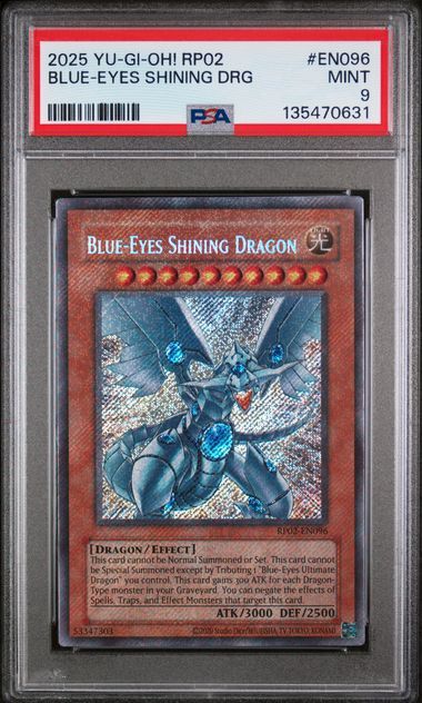 PSA 9 - 2025 Yu-Gi-Oh! RP02 Blue-Eyes Shining DRG #EN096 [135470631]