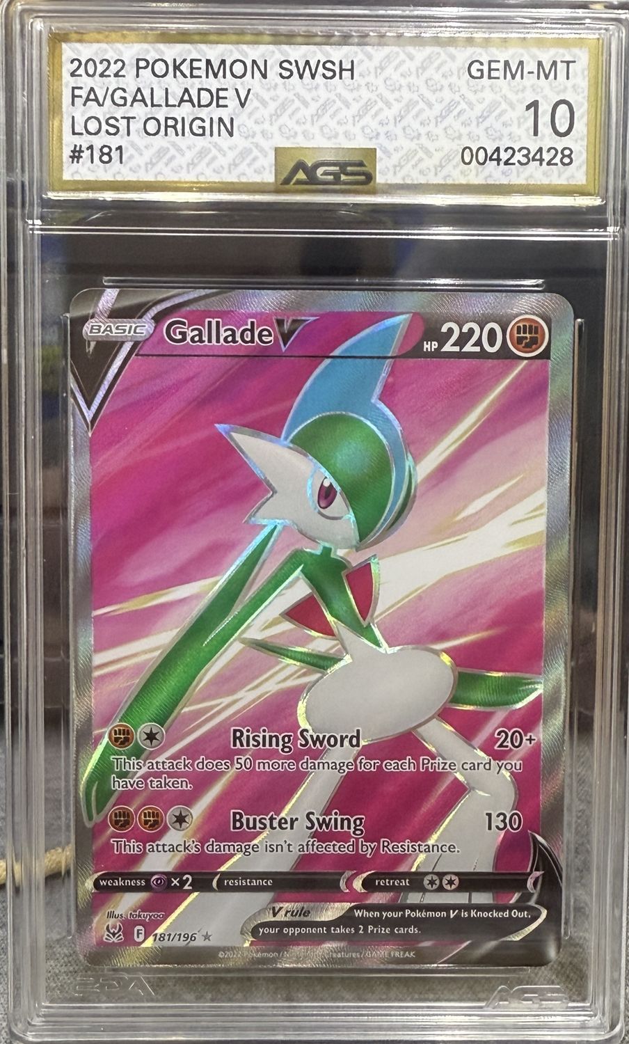 AGS 10 - 2022 Pokemon SWSH FA/Gallade V Lost Origin #181 [00423428]