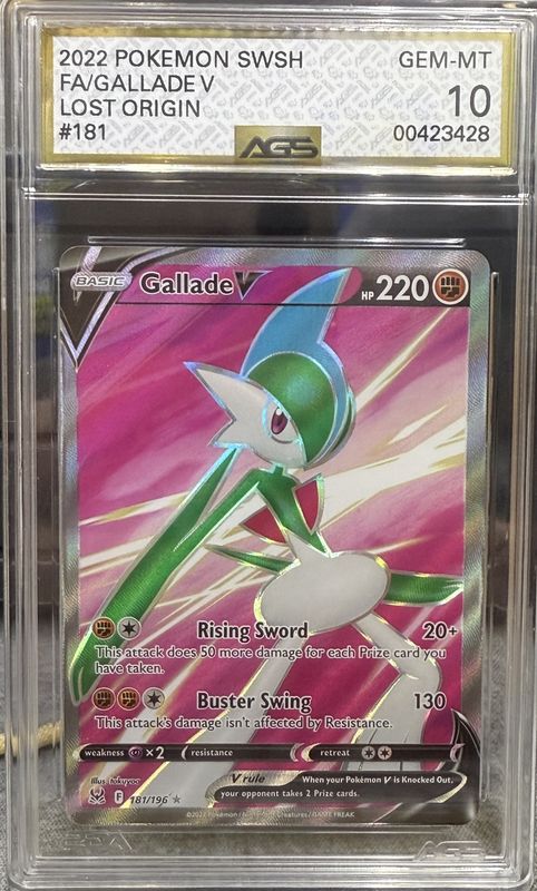 AGS 10 - 2022 Pokemon SWSH FA/Gallade V Lost Origin #181 [00423428]
