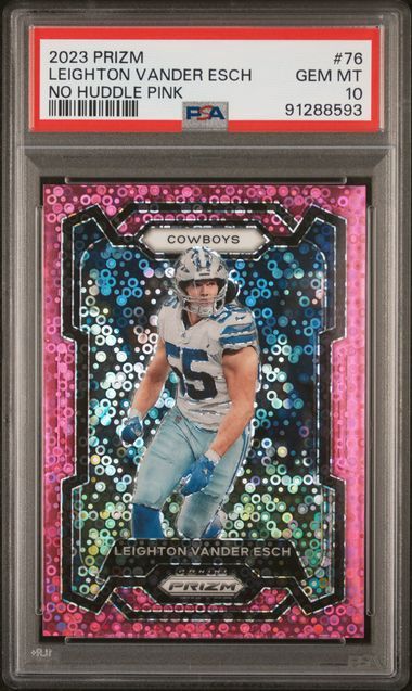 PSA 10 - 2023 Prizm Leighton Vander Esch No Huddle Pink #76 [91288593]