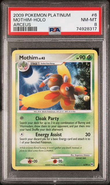 PSA 8 - 2009 Pokemon Platinum Mothim  - Holo Arceus #6 [74928317]