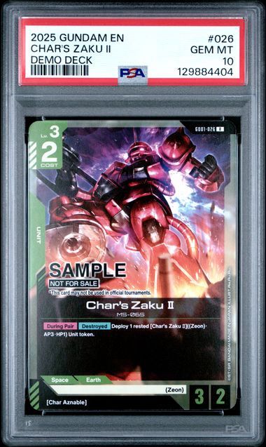 PSA 10 - 2025 Gundam EN Char's Zaku II Demo Deck #026 [129884404]