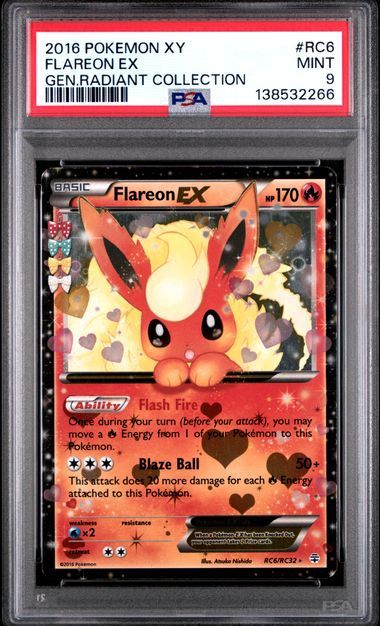 PSA - 9 -2016 POKEMON XY GENERATIONS RADIANT COLLECTION #RC6 FLAREON EX GEN.RADIANT COLLECTION - 138532266
