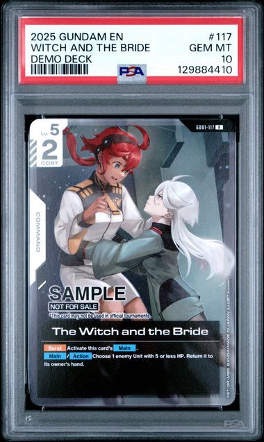 PSA 10 - 2025 GUNDAM DEMO DECK #117 WITCH AND THE BRIDE (129884410)