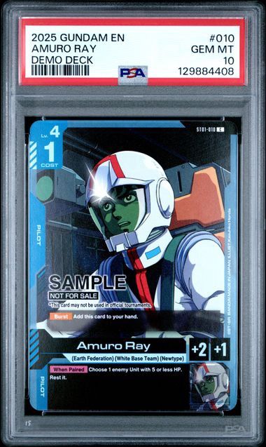 PSA 10 - 2025 GUNDAM DEMO DECK #010 AMURO RAY (129884408)
