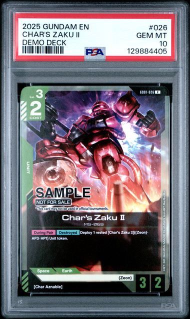 PSA 10 - 2025 GUNDAM DEMO DECK #026 CHAR'S ZAKU II (129884405)