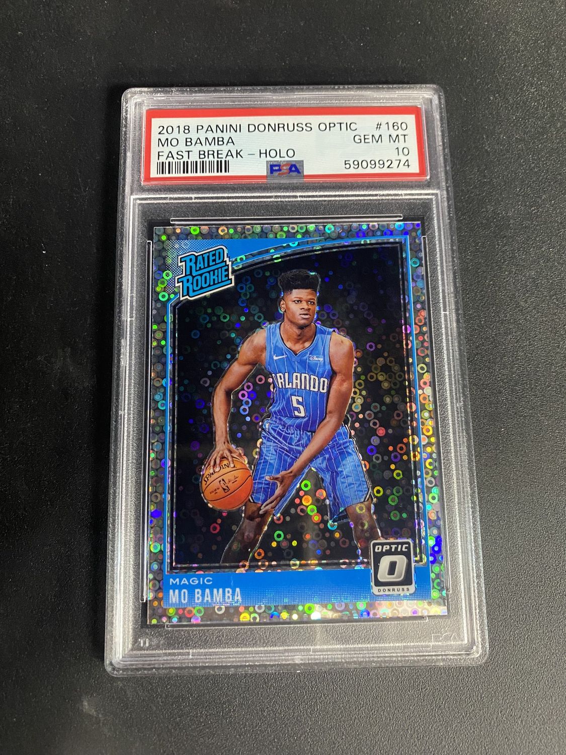 PSA 10 - 2018 Panini Donruss Optic Mo Bamba Fast Break - Holo #160 [59099274]