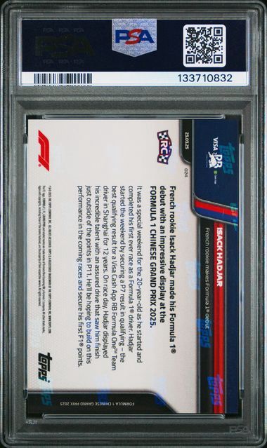 PSA 9 - 2025 Topps NOW Formula 1 Isack Hadjar #24 [133710832]