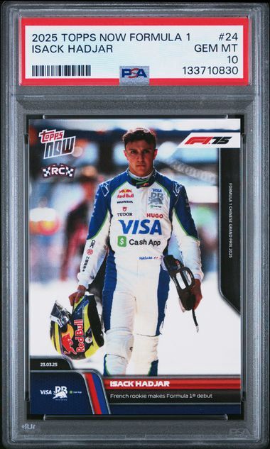 PSA 10 - 2025 Topps NOW Formula 1 Isack Hadjar #24 [133710830]