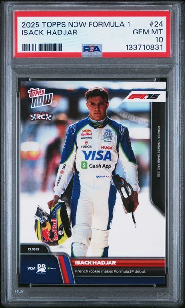 PSA 10 - 2025 Topps NOW Formula 1 Isack Hadjar #24 [133710831]