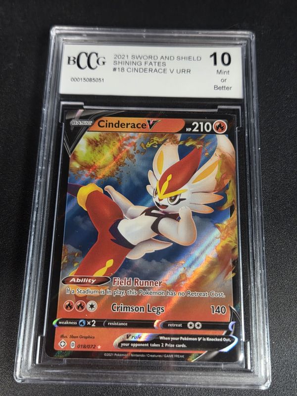BCCG - 10 - 2021 SWSH Shining Fates Cinderace V URR #18/072 [00015085051]