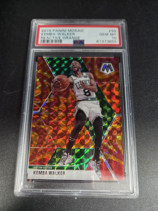PSA - 10 - 2019 Panini Mosaic Kemba Walker Reactive Orange [61373655]