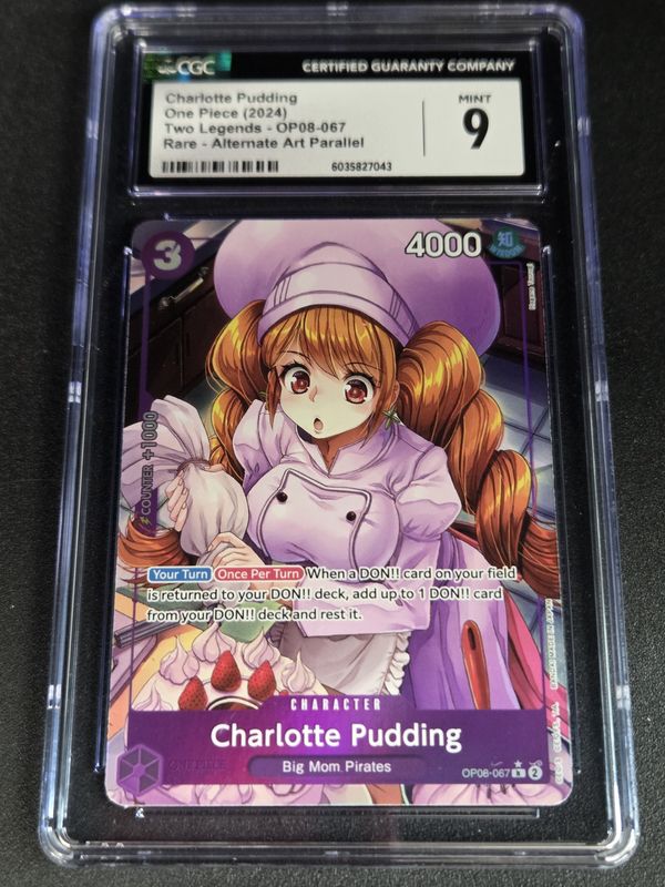 CGC - 9 - 2024 One Piece Two Legends Charlotte Pudding R Alt Art Parallel OP08-067 [6035827043]