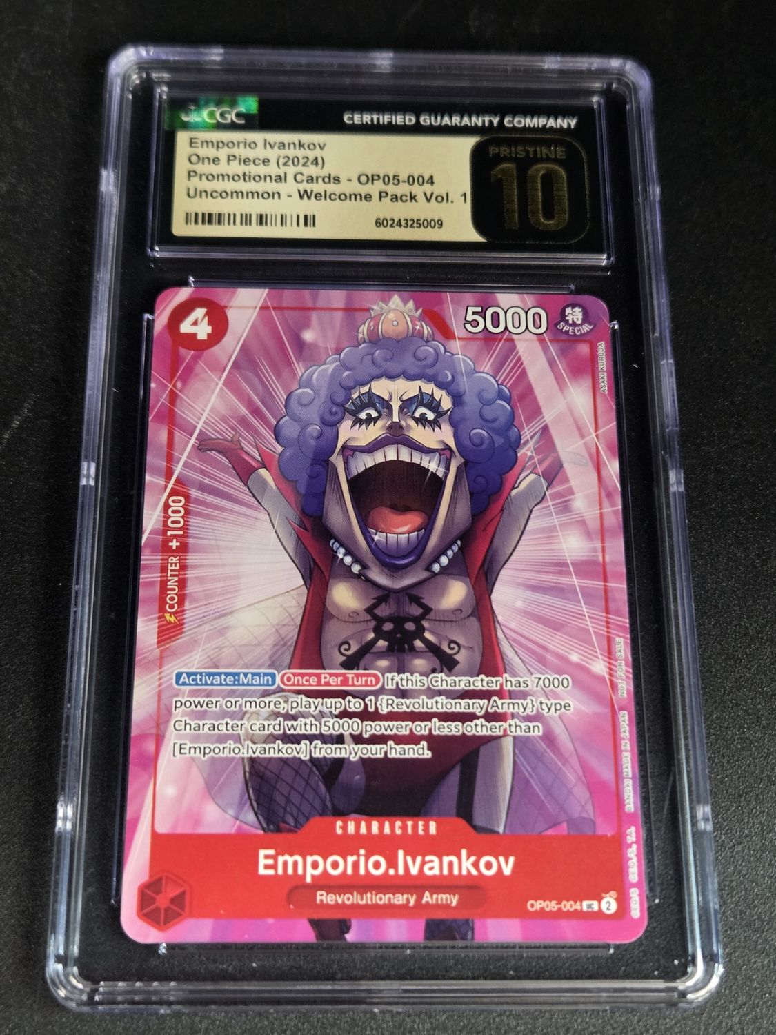 CGC - 10 - 2024 One Piece Emporio Ivankov Promtional Cards UC Welcome Pack Vol.1 OP05-004 [6024325009]