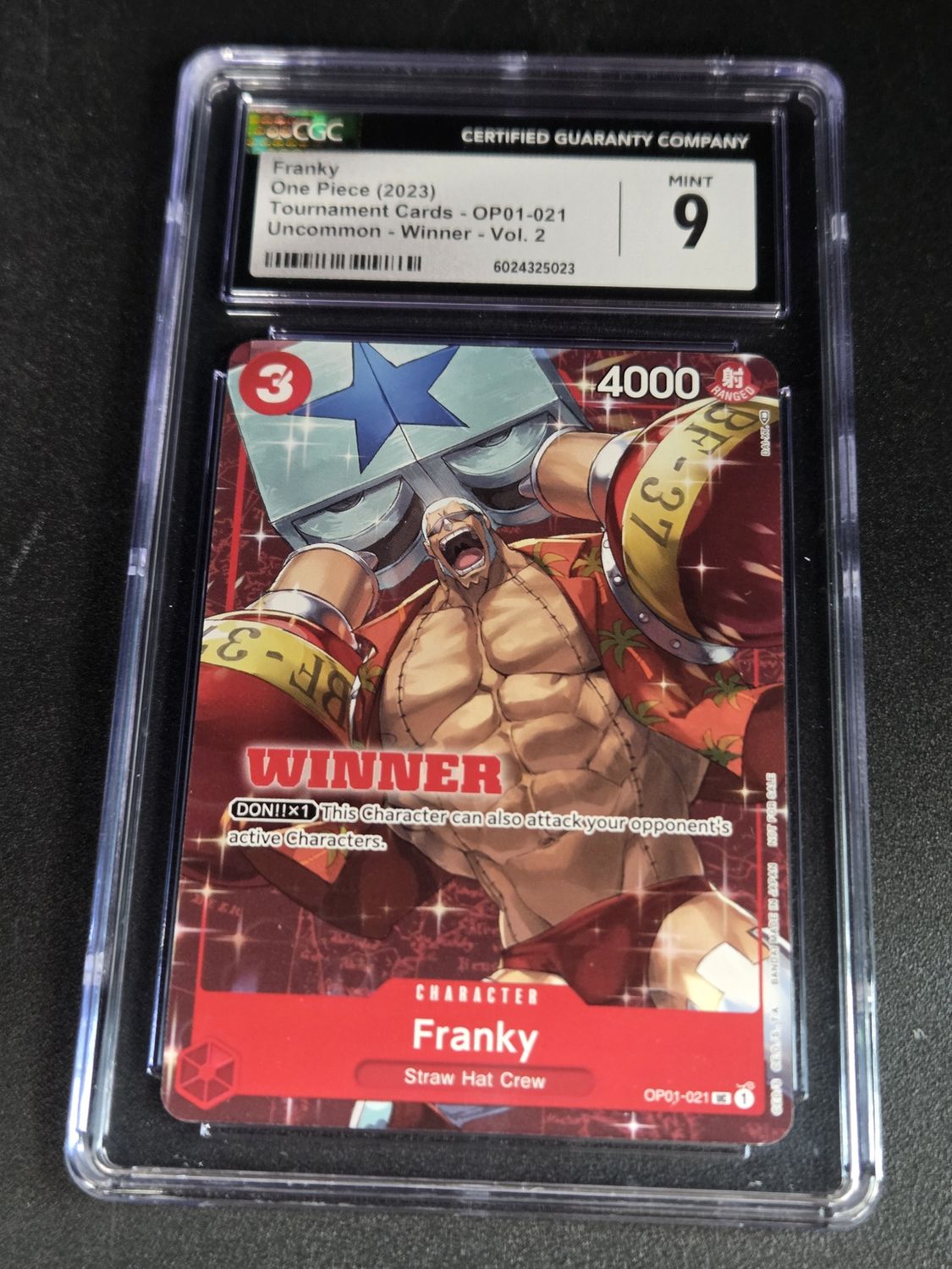 CGC - 9 - 2023 One Piece Franky Tournament Cards UC Winner Vol.2 OP01-021 [6024325023]