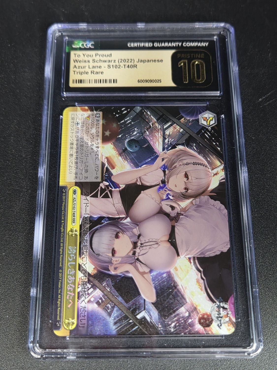 CGC -10 - 2022 Weiss Schwarz To You Proud Azure Lane JPN Triple Rare S102-T40R [6009090025]