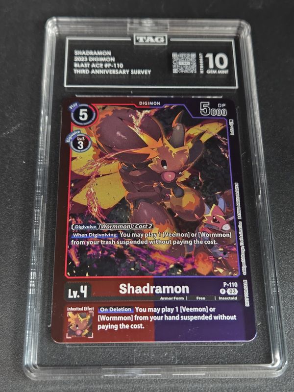 TAG - 10 - 2023 Digimon Blast Ace Third Anniversary Survey Shadramon #P-110 [H7868637]