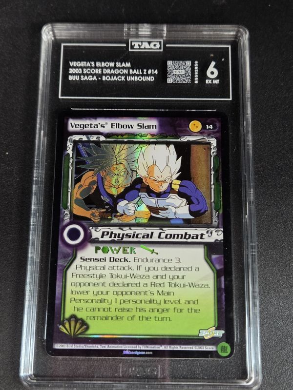 TAG - 6 - 2003 Score Dragon Ball Z Vegeta's Elbow Slam BUU Sag - Bojaack Unbound #14 [N5592859]