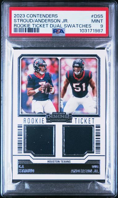 PSA 9 - #DS5 - 2023 Contenders Stroud/ Anderson Jr. Rookie Ticket Dual Swatches - [103171987]