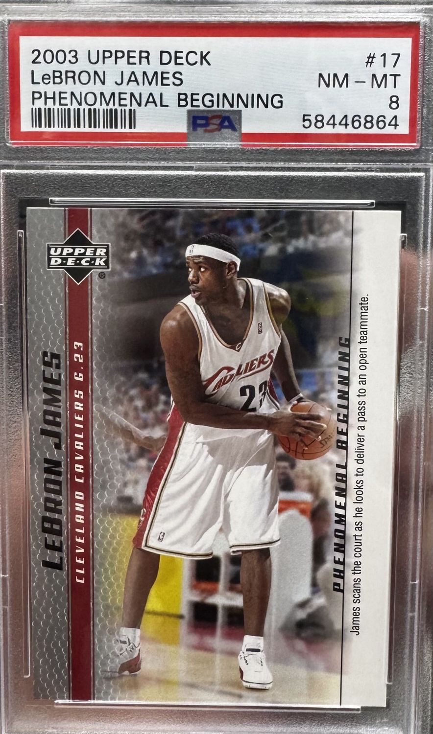PSA 8 - #17 - 2003 Upper Deck LeBron James Phenomenal Beginning - [58446864]