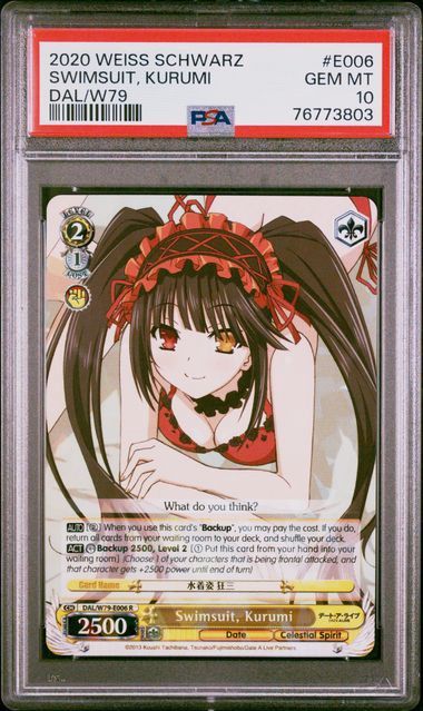 PSA 10 - 2020 Weiss Schwarz Swimsuit, Kurumi DAL/W79 #E006 [76773803]