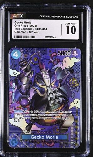 CGC 10 - Gecko Moria One Piece (2024) Two Legends - ST03-004 Common - SP Ver. - [6035827045]