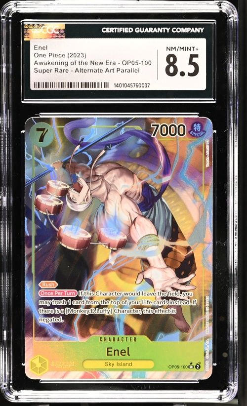 CGC 8.5 - Enel One PIece (2023) Awakenng of the New Era - Op05-100 Super Rare - Alternate Art - Parallel - [1401045760037]
