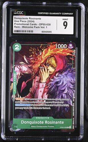 CGC 9 - Donquixote Rosinante One Piece (2024) Promotional Cards - Op05-030 Rare - Welcome Pack Vol. 1 - [6024325005]