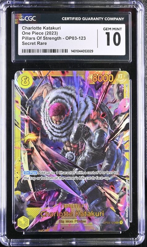 CGC 10 - Charlotte Katakuri One Piece (2023) Pillars of Strength - Op03-123 Secret Rare - [1401044053029]