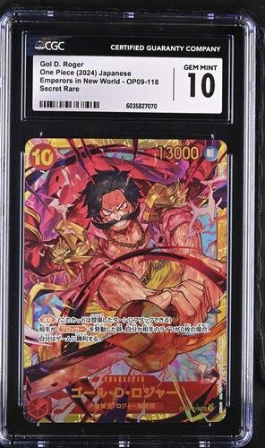 CGC 10 - Gol D. Roger One Piece (2024) Japanese Emperors in New World - OP09-118 Secret Rare - [6035827070]