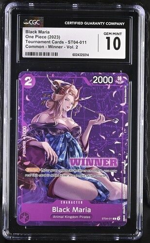 CGC 10 - Black Maria One Piece (2023) Tournament Cards - ST04-011 Common - Winner - Vol. 2 - [6024325014]