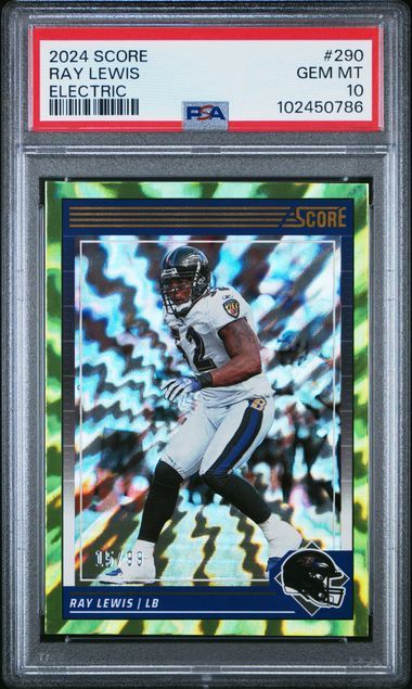 PSA - 10 2024 Score Ray Lewis Electric #290 [102450786]