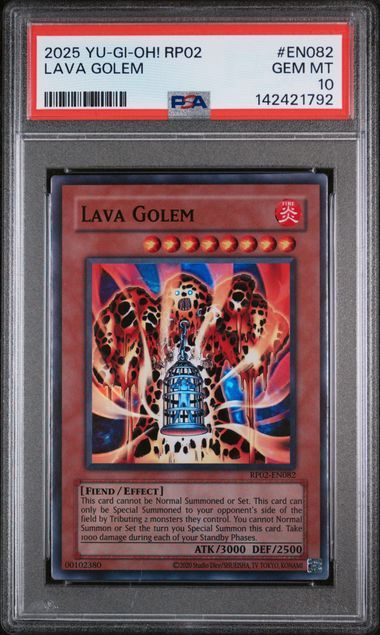 PSA- 10 2025 YU-GI-OH! RP02-RETRO PACK 2 #EN082 LAVA GOLEM [142421792]