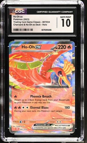 CGC- 10 2023 Charizard &amp; Ho-Oh ex Deck Trading Card Game Classic 007/034 [6078393286]