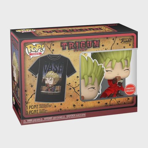 Funko Pop! Vash w/ Donut T-Shirt Bundle - Trigun