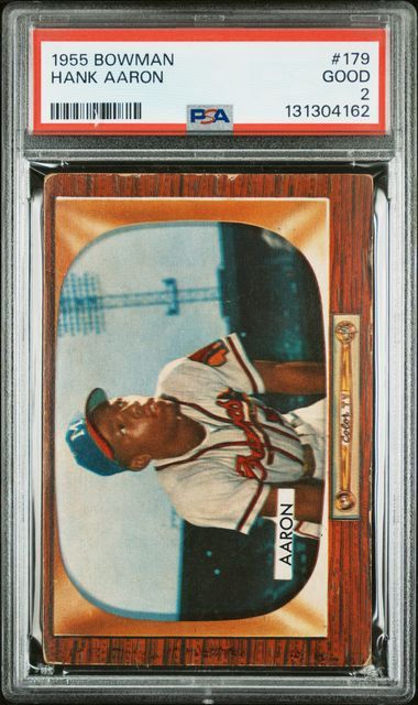 PSA - 2 1955 Bowman Hank Aaron #179 [131304162]