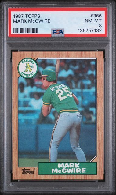 PSA - 8 1987 Topps Mark McGwire #366 [136757132]