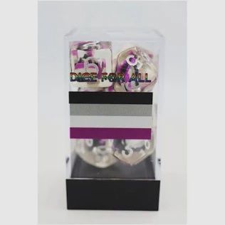 7-Set RPG Dice Foam Brain Games - Asexual Flag