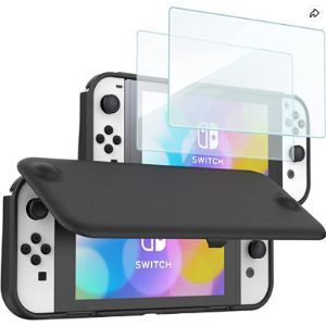 3rd Party - Nintendo Switch Lite Black Magnetic Case w/ Screen Protector