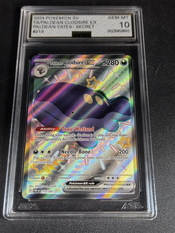 AGS 10 - 2024 pokemon SV FA/Paldean Clodsire EX Paldean Fates ( 00395950)
