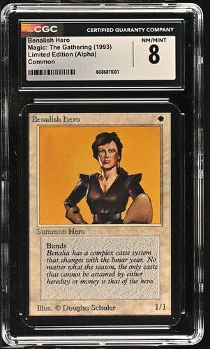 CGC 8 - Benalish Hero - Magic: The Gathering (1993) Limited Edition (Alpha) Common [6086811001]