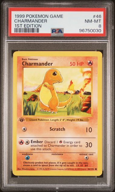 PSA 8 - 1999 Pokemon Game Charmander 1st Edition [96750030]