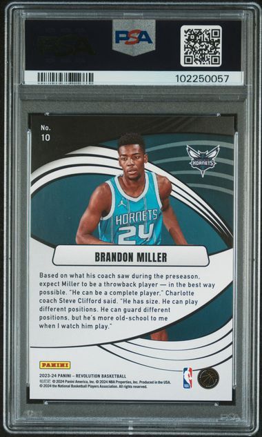 PSA - 8 - 2023 Revolution Brandon Miller Supernova #10 [102250057]