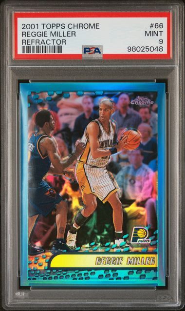 PSA - 9 - 2001 Topps Chrome Reggie Miller Refractor #66 [98025048]