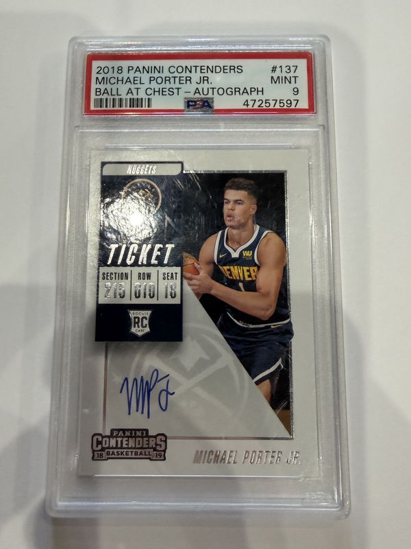 PDSA 9 - 2018 PANINI CONTENDERS #137 MICHAEL PORTER JR. VARIATION-AUTOGRAPH (47257597)