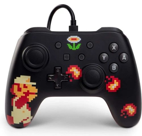 Flower Power 8-Bit Nintendo Switch Power A Enhanced Wired Controller